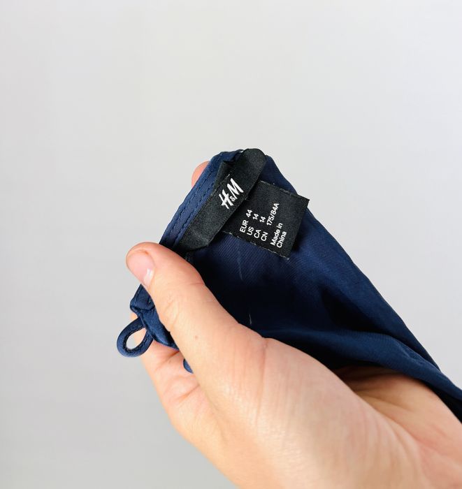 Granatowy kombinezon z luźną górą i krótkimi nogawkami XXL 44 H&M