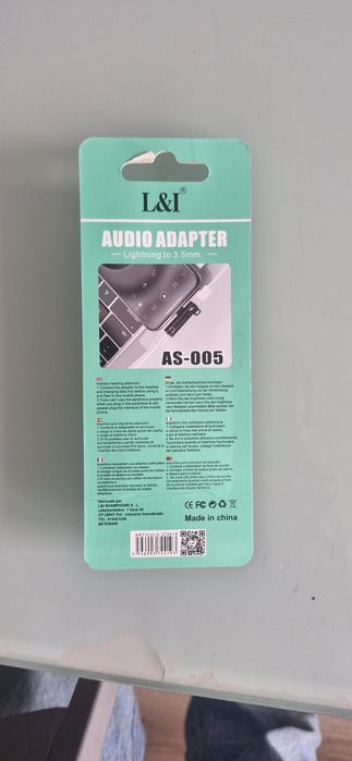 Adaptador lightning para 3.5 mm jack