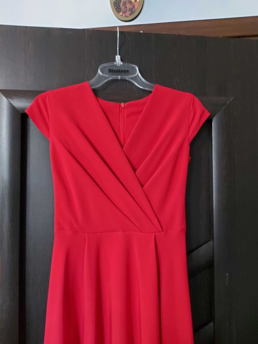 Czerwona suknia maxi Afrodyta Marconi Fashion