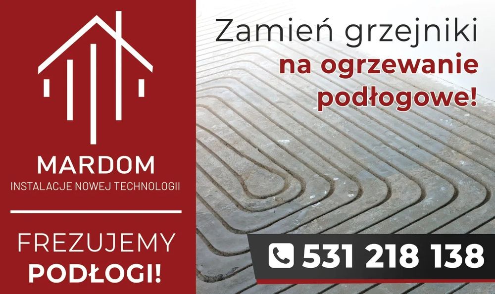 Frezowanie pod ogrzewanie podlogowe