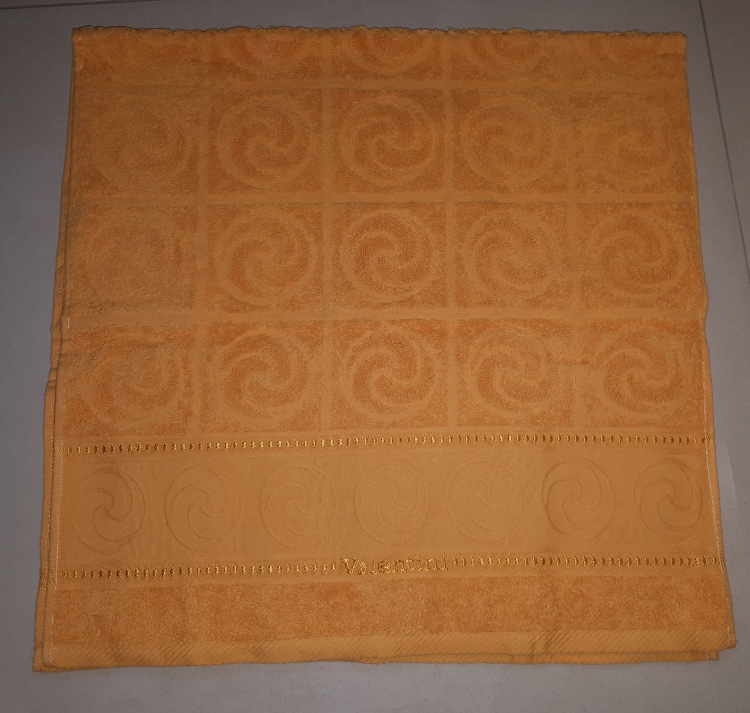 Ręcznik pomarańczowy Valentini 100x50 nowy, prezent