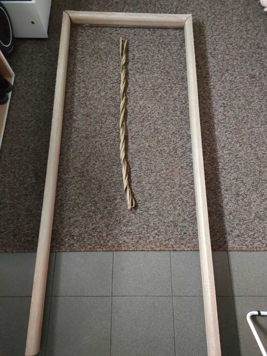 Ościeżnica stała prawa 80 cm Sonoma z belką