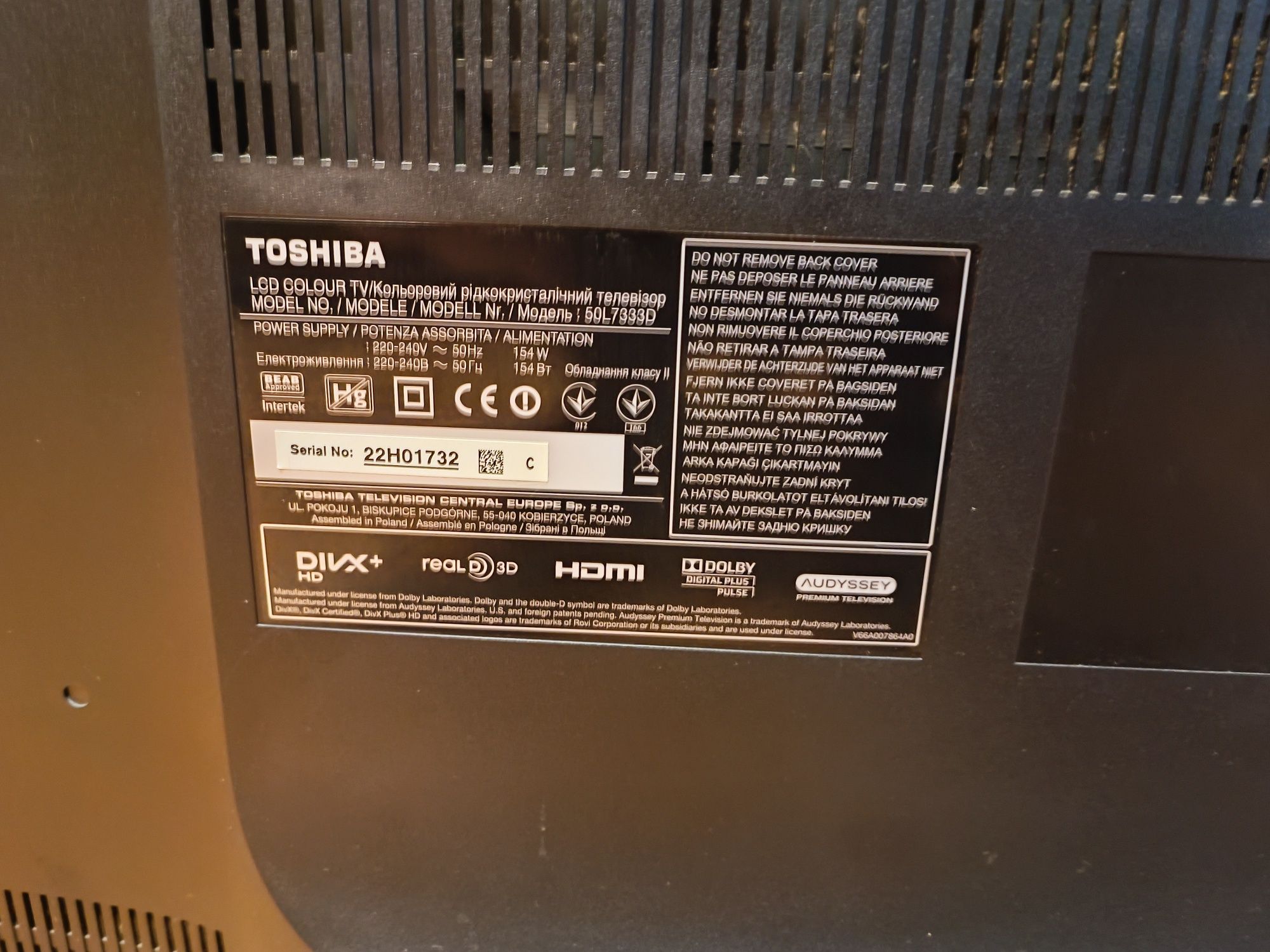 Smart Tv Toshiba 50L7333D
