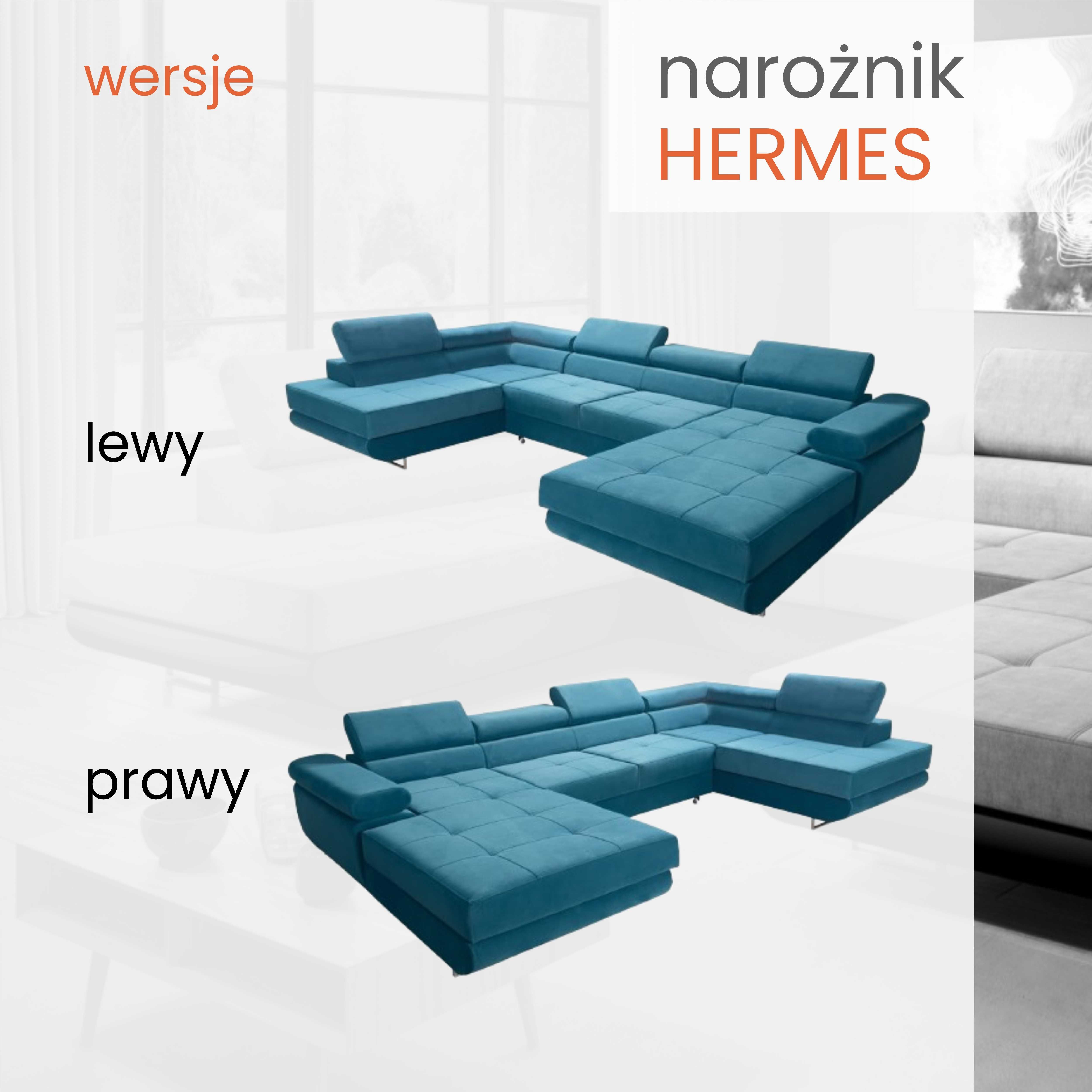 Narożnik Hermes z funkcja spania MAXI - Dostawa Gratis !!!