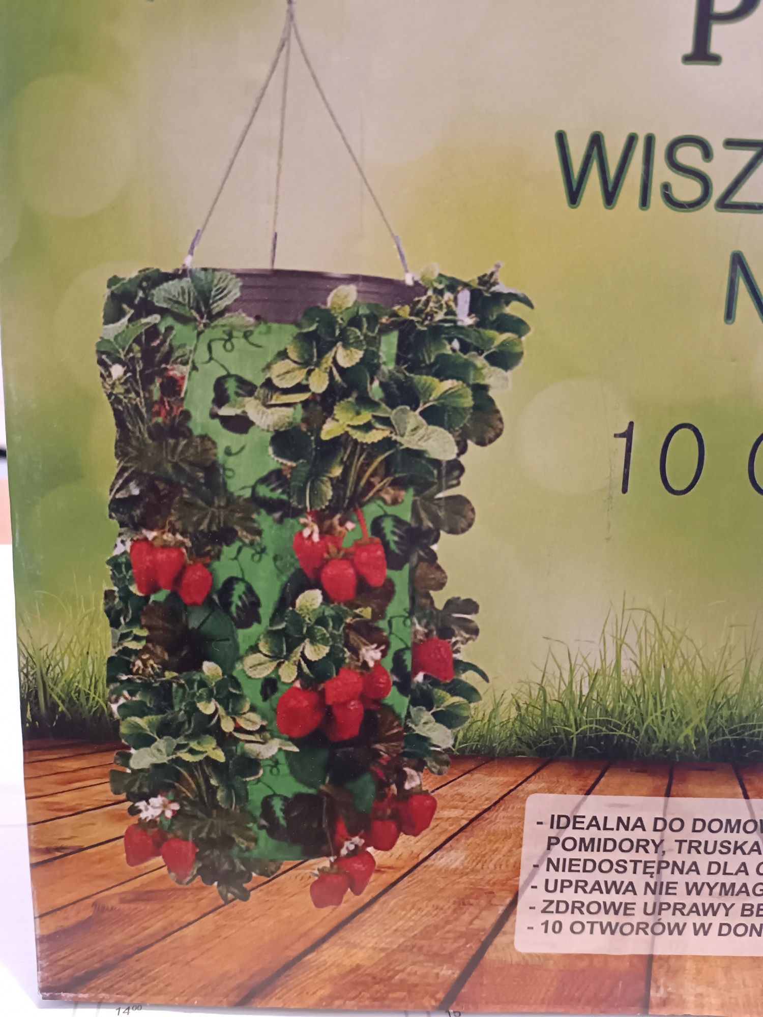 Wisząca doniczka na truskawki lub pomidory 10 otworów