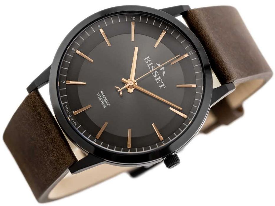 Zegarek męski Bisset BSCF25 - tytanowy