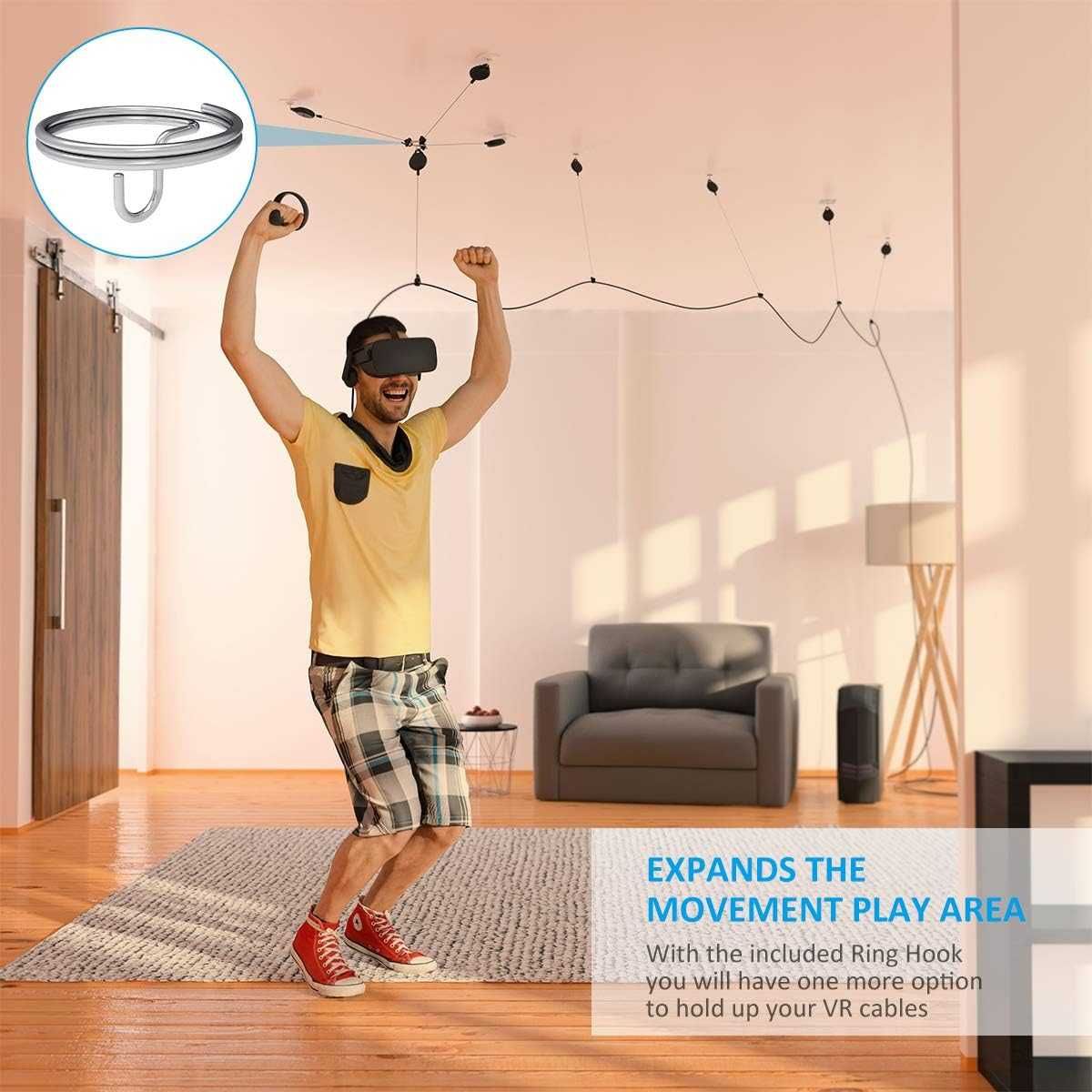 KIWI design V2 VR - system haczyków do kabli VR (6szt),Oculus/Meta/itd
