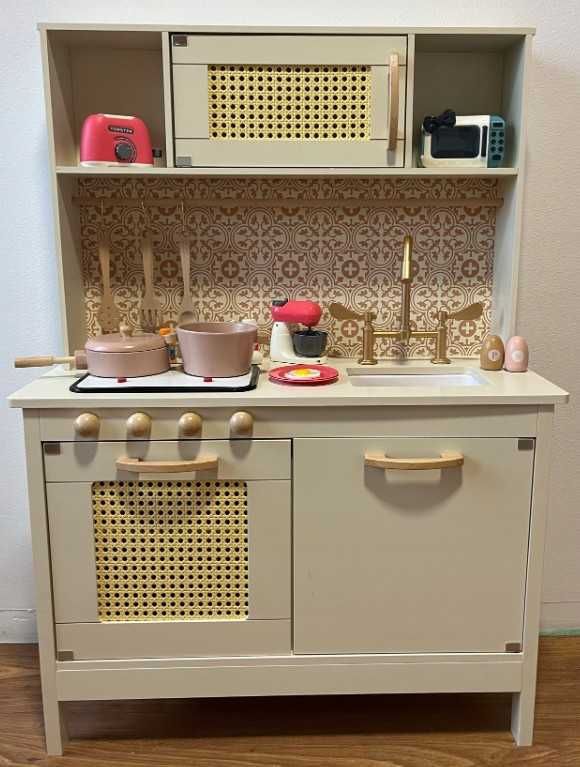 Kuchnia Drewniana MDF dla Dzieci Retro z Akcesoriami BOHO 100cm