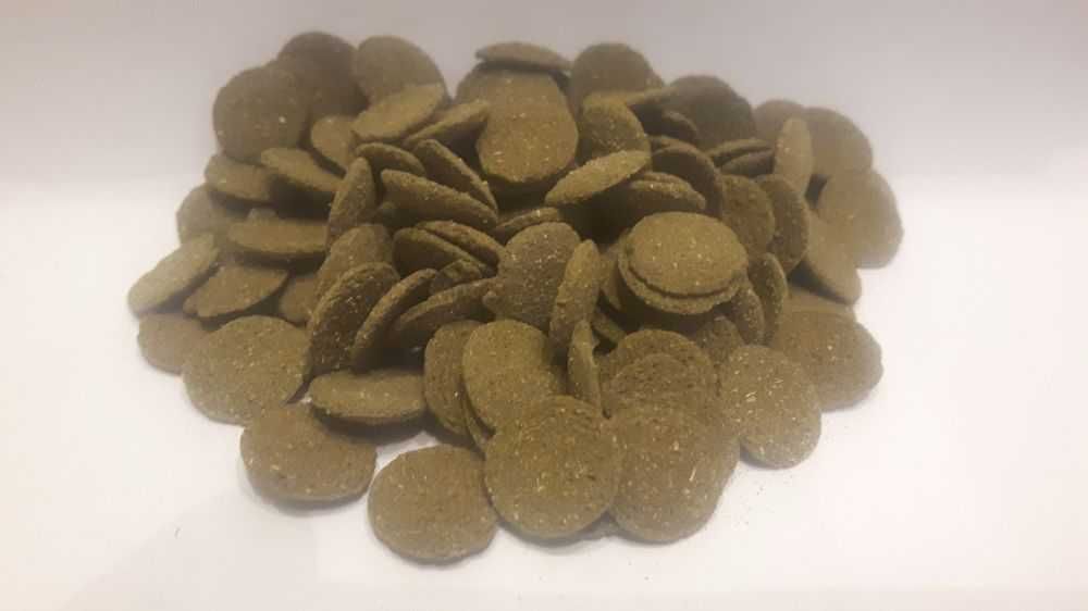 Pokarm dla ryb dennych w postaci wafersów. 100 gr.