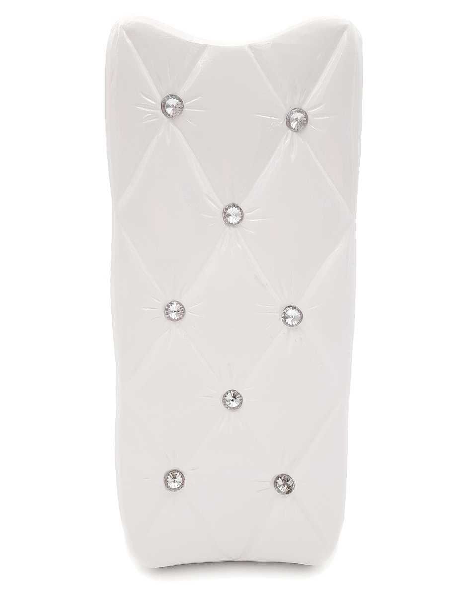 Wazon biały ceramiczny kryształki cyrkonie glamour ozdobny nowoczesny