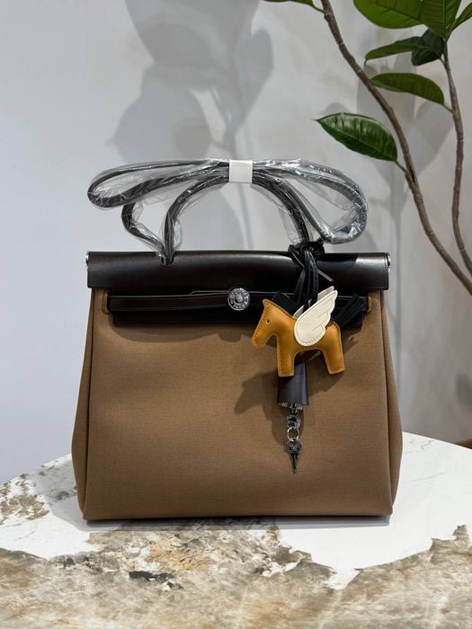 Сумка Hermes Herbag люкс чорна, коричнева, бежева, бордова, рожева