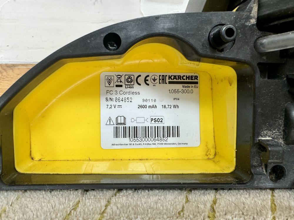 Mop bezprzewodowy elektryczny karcher fc3