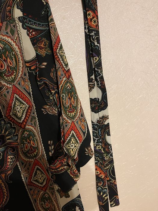 Tunika z paskiem sukienka długi rękaw kolorowa Boohoo rozmiar 36