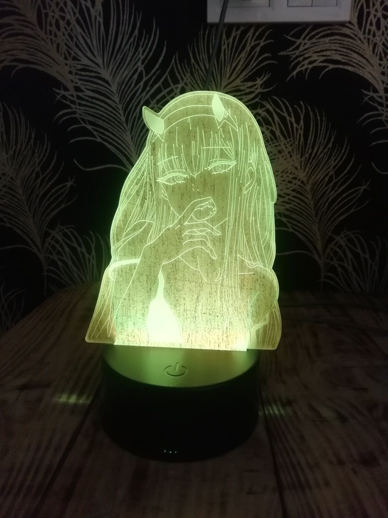 Нічник Світильник Аниме 002 Лампа 3D Led Usb 7 кольорів