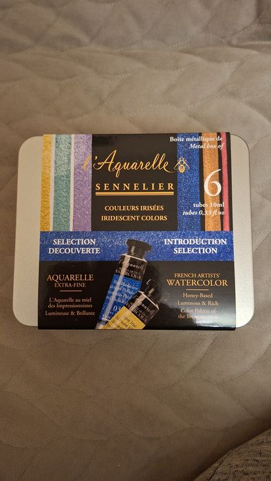 Farby akwarelowe Sennelier opalizujące 6 tubek po 10 mililitrów