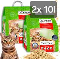 Cat's Best 2x 10l + Gratis, Żwirek dla Kota Kuweta Piasek 20l Original