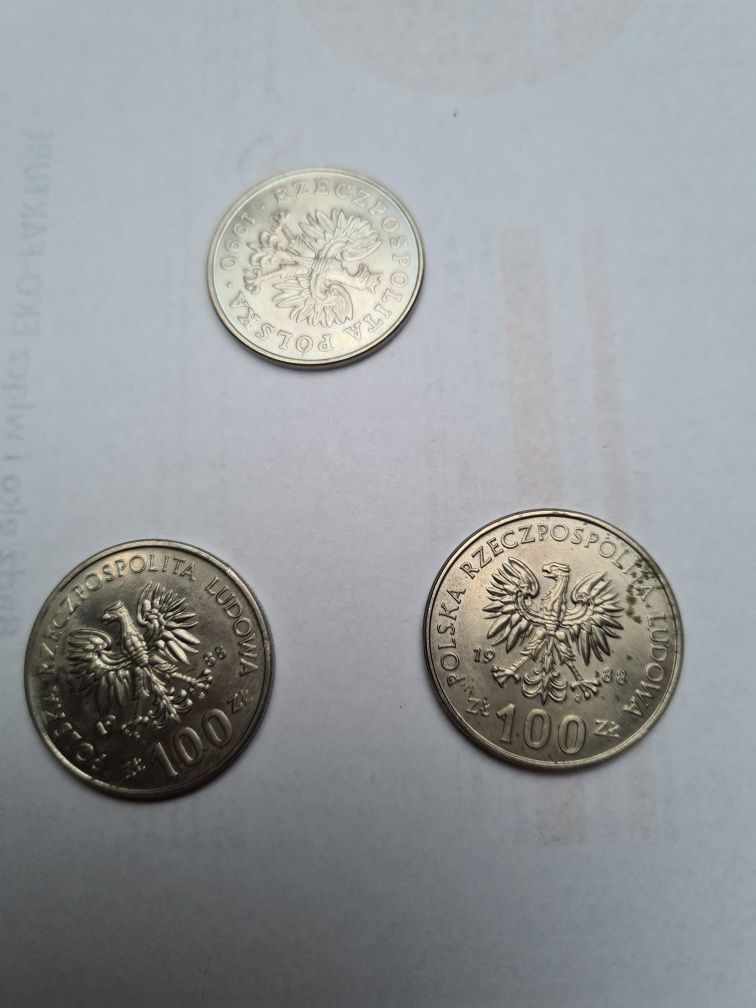 Monety  obiegowe  sprzed denominacji 100 zł  zestaw