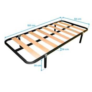 Base de cama 90x180 cm com 4 pés