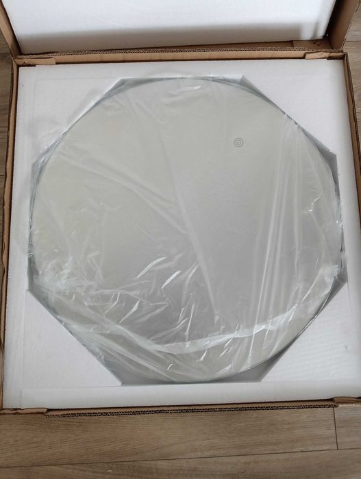 Nowe lustro łazienkowe podświetlane, okragłe 50 cm, antypara Mexen