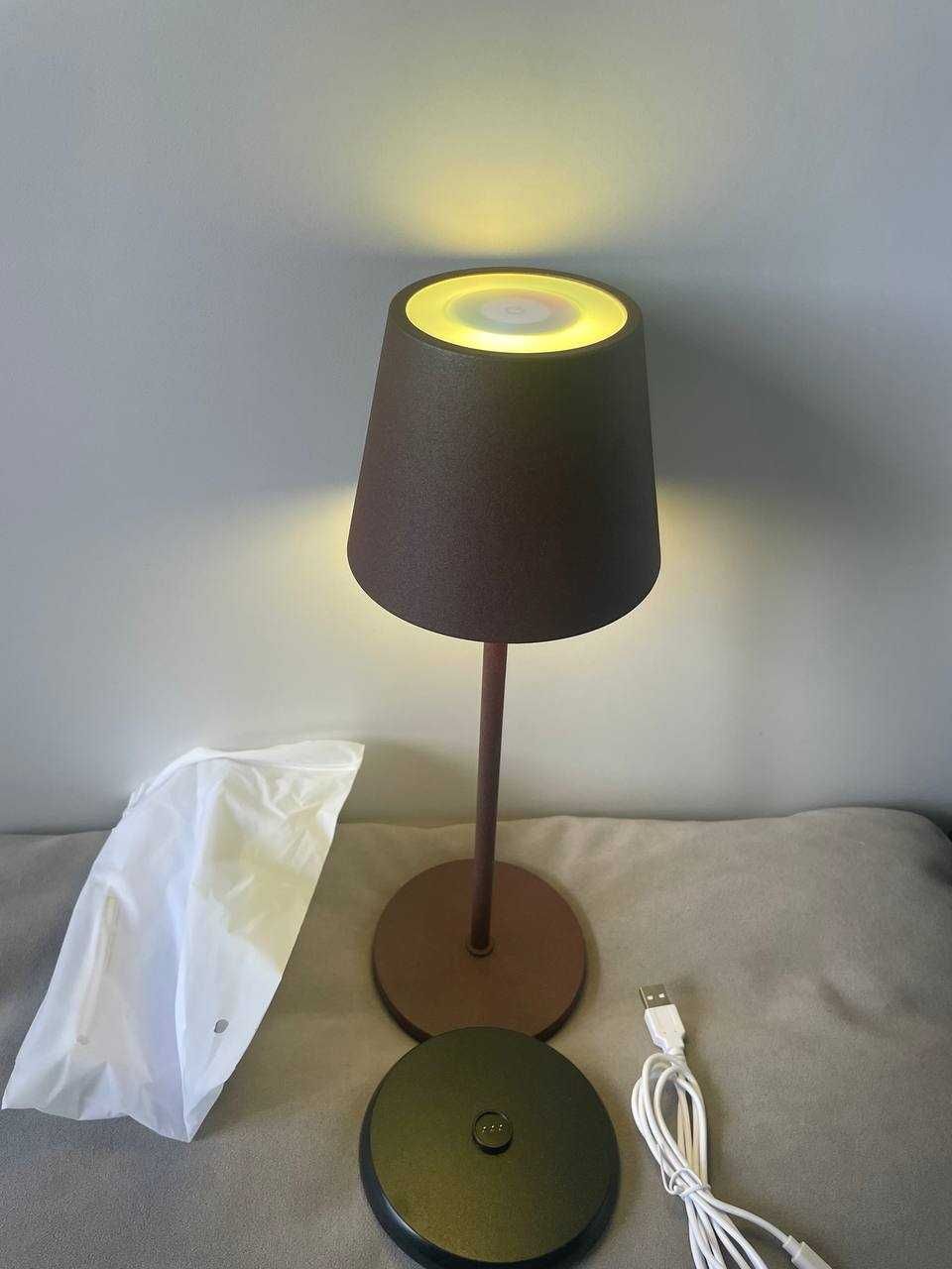 Светодиодная настольная лампа с регулируемой яркостью, 8 цветов