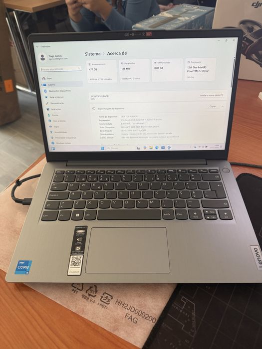 Portatil Lenovo i5 8gb 512gb novo na caixa com garantia