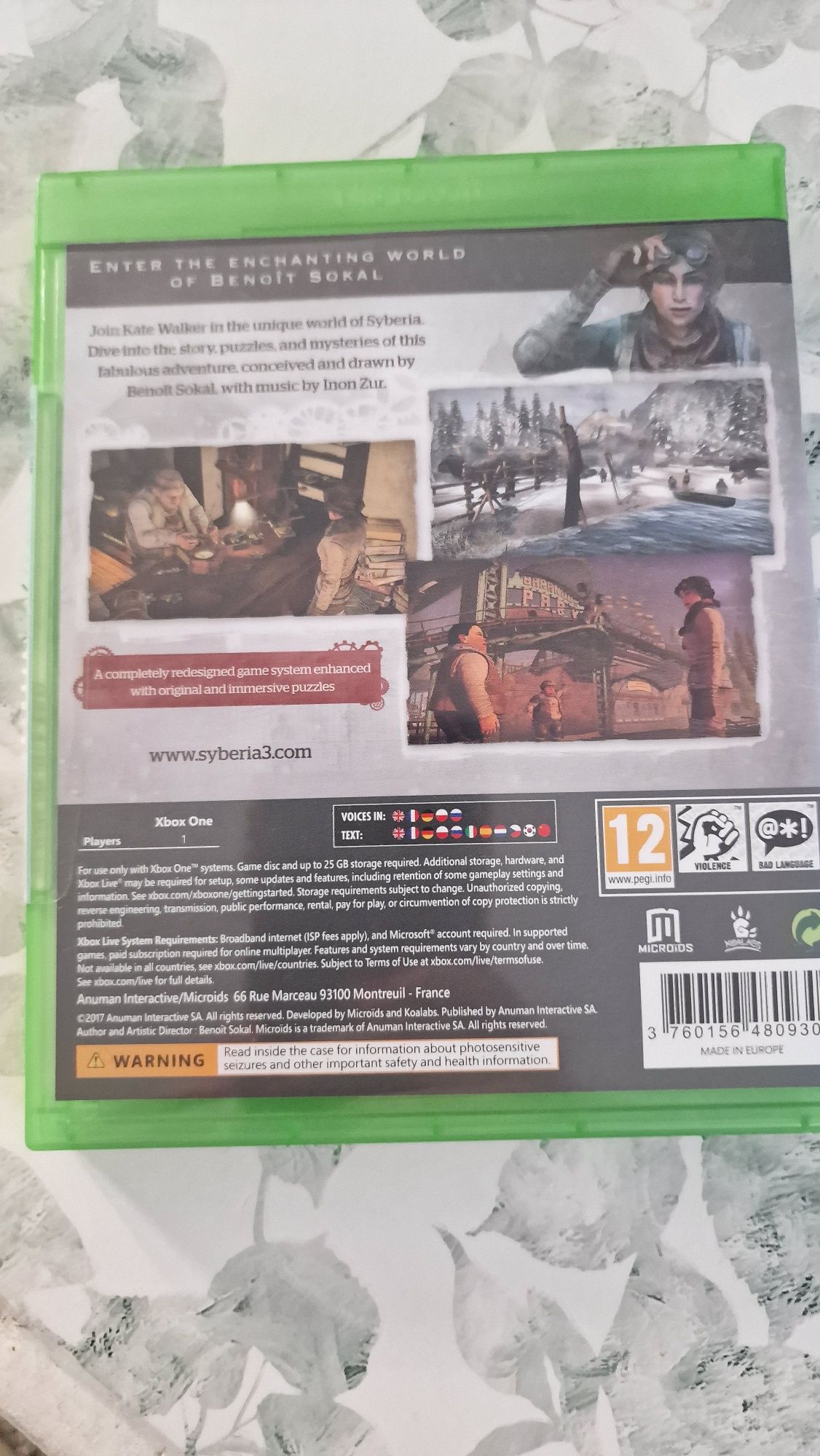 Gra Syberia 3 Xbox ONE - stan bdb!