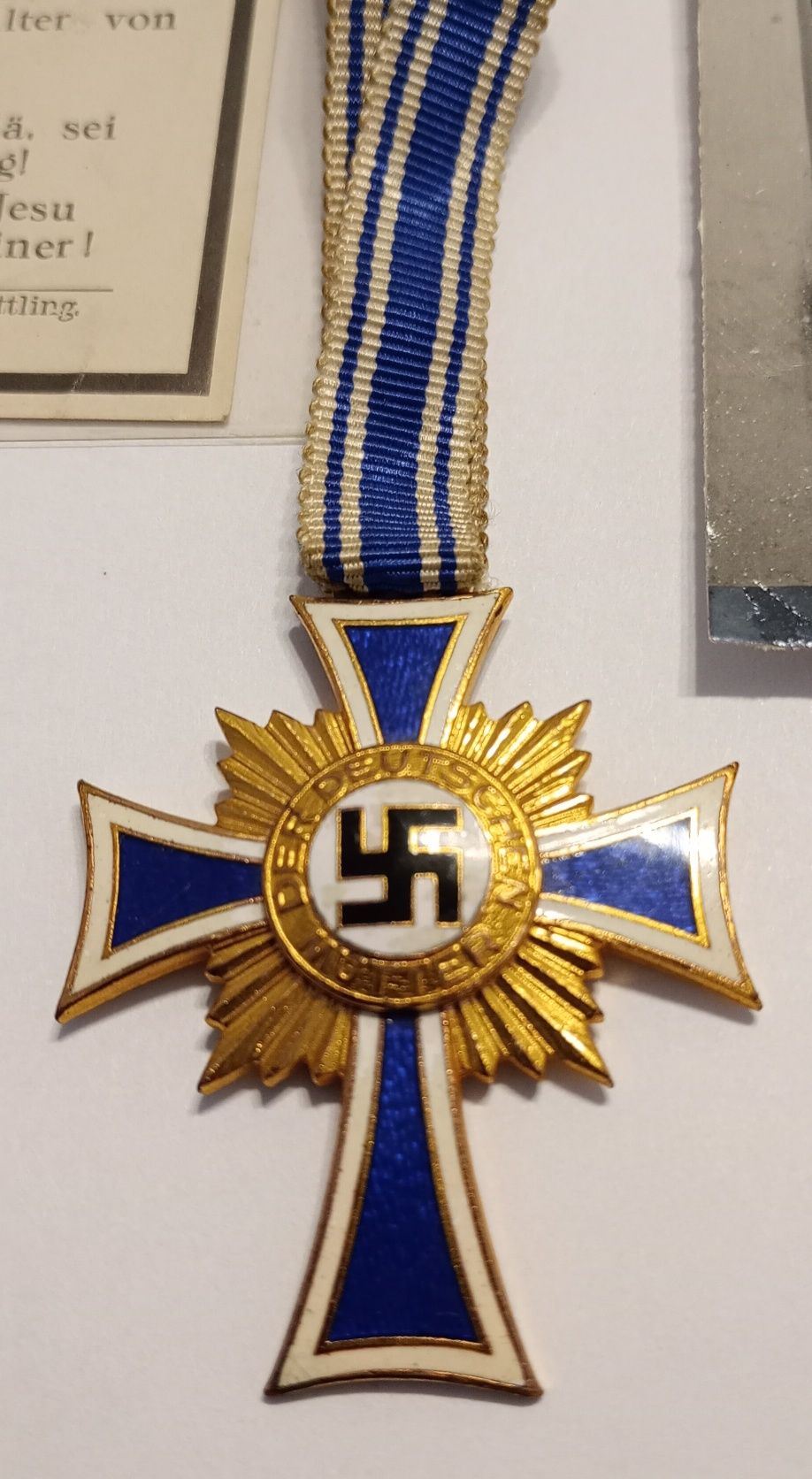 Militaria III Reich Wehrmacht Cruz de Mãe Alemã Ouro