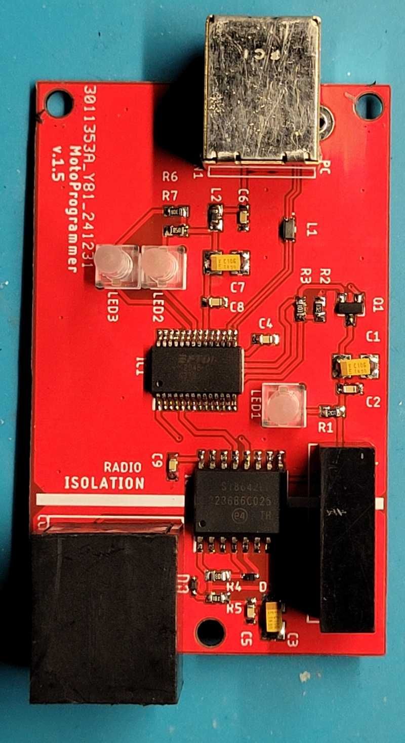 Programator, flasher radia Motorola z separacją galwaniczną Ver. 1.5