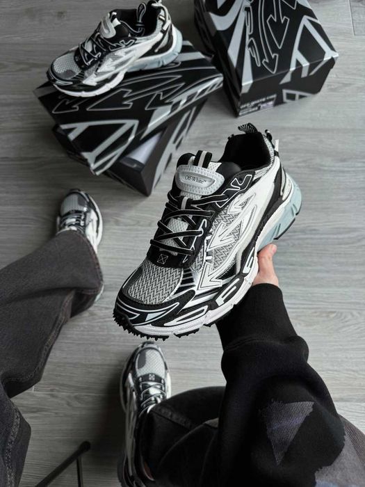 Кросівки OFF-WHITE Be Right Back Grey Black premium