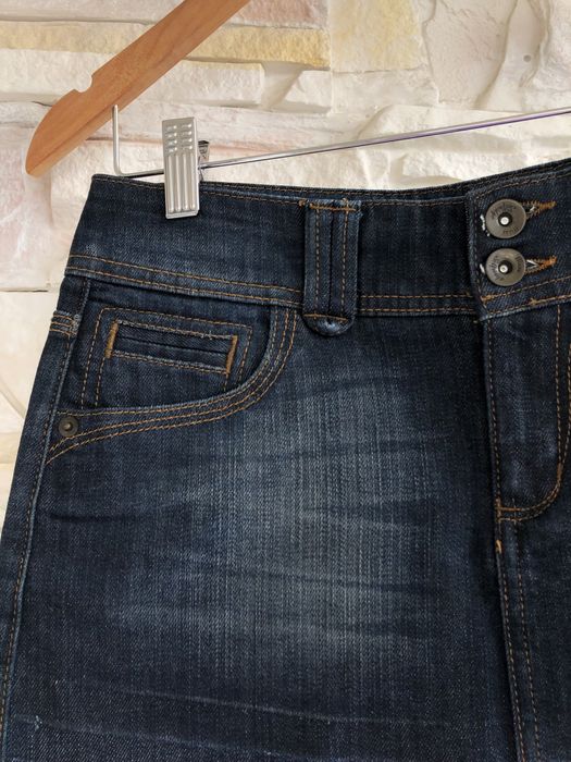 Джинсовая мини юбка