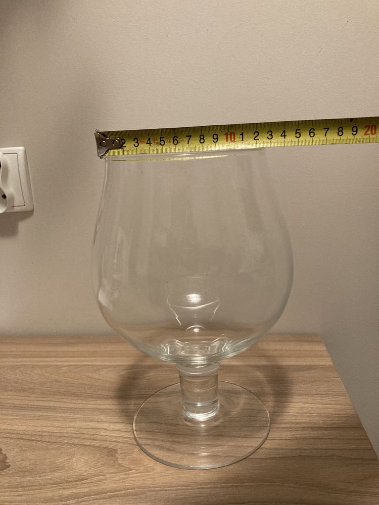 Szklane naczynie karafka wazon świecznik