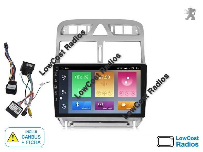 Auto Rádio 9' Poleg. PEUGEOT 307 | GPS ANDROID 15 BT USB APPS WIFI