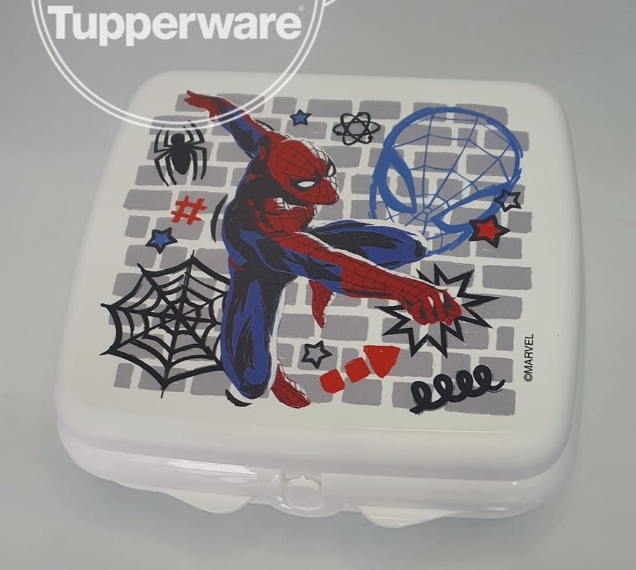 Caixa sanduíche "Homem Aranha" Tupperware