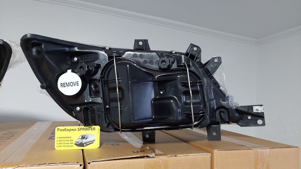 Передние фары depo с противотуманкой Mercesedes Sprinter cdi w903