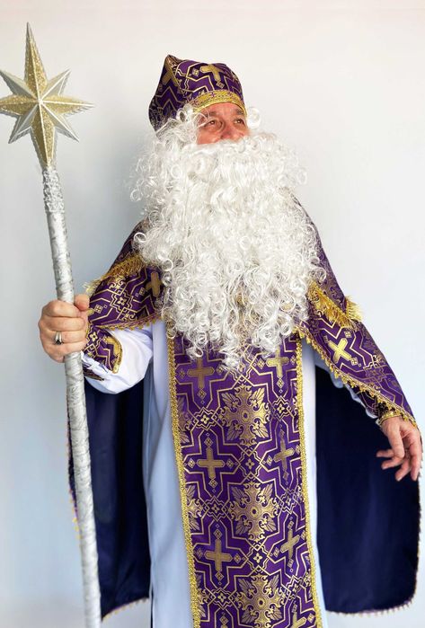 Костюм Святого Миколая, дорослий, фіолет., можна прокат 1900 грн