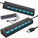 NOWY Rozgałęźnik Rozdzielacz Portów Hub USB 7x USB