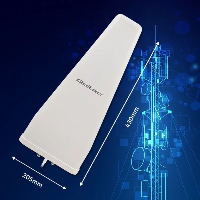 Antena zewnętrzna 4G LTE Qoltec dookólna DUAL 14dBi SMA 57043