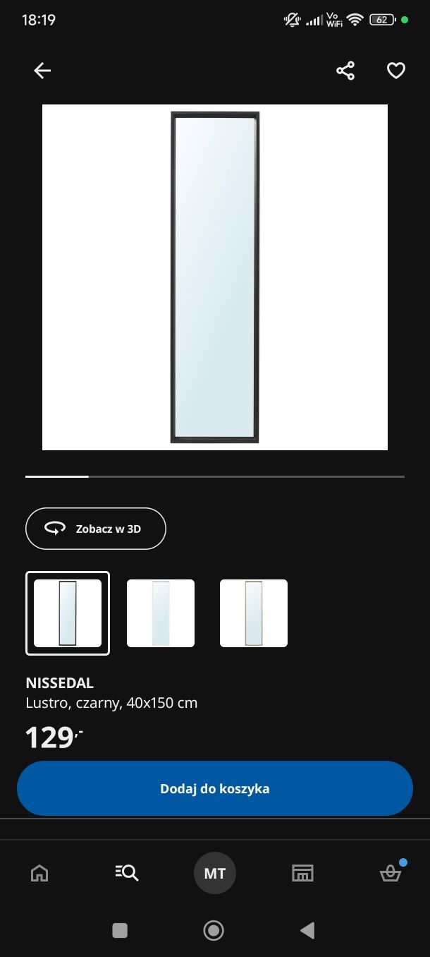 Lustro IKEA Nissedal