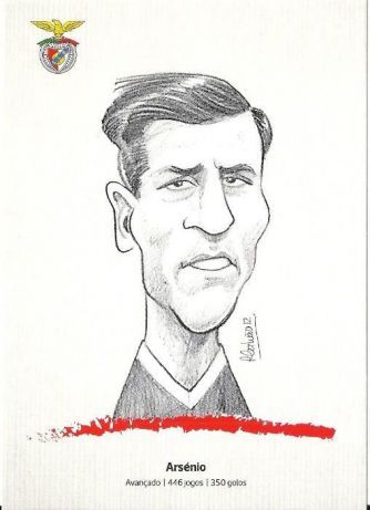 Postais caricaturas jogadores Benfica