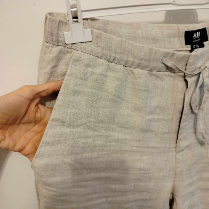 Lniane spodnie meskie