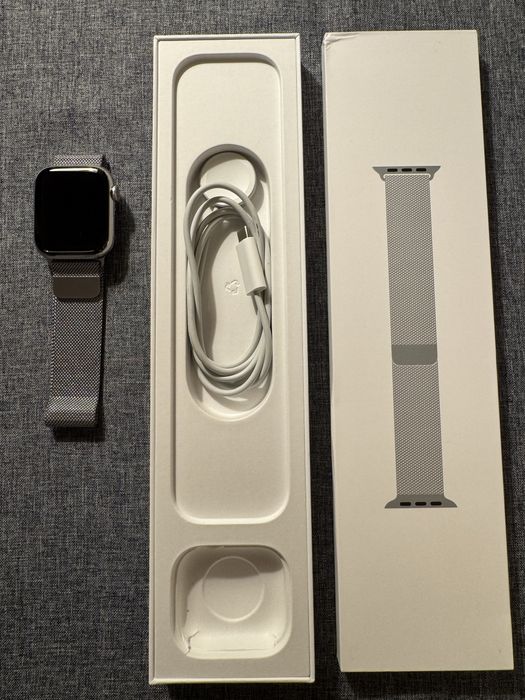 Apple Watch series 8 45mm Silver stalowy nowy