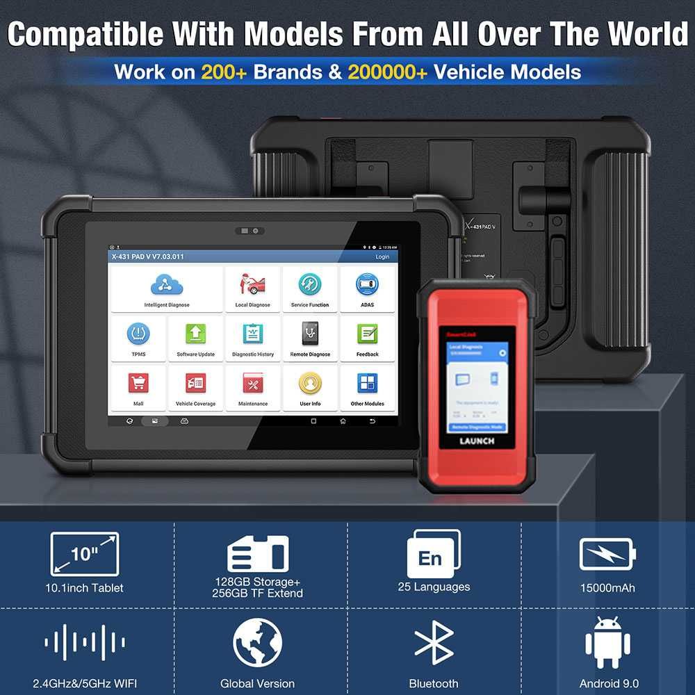 Launch X431 PAD V ELITE Maq Diagnóstico OBD Programação Online (NOVO)