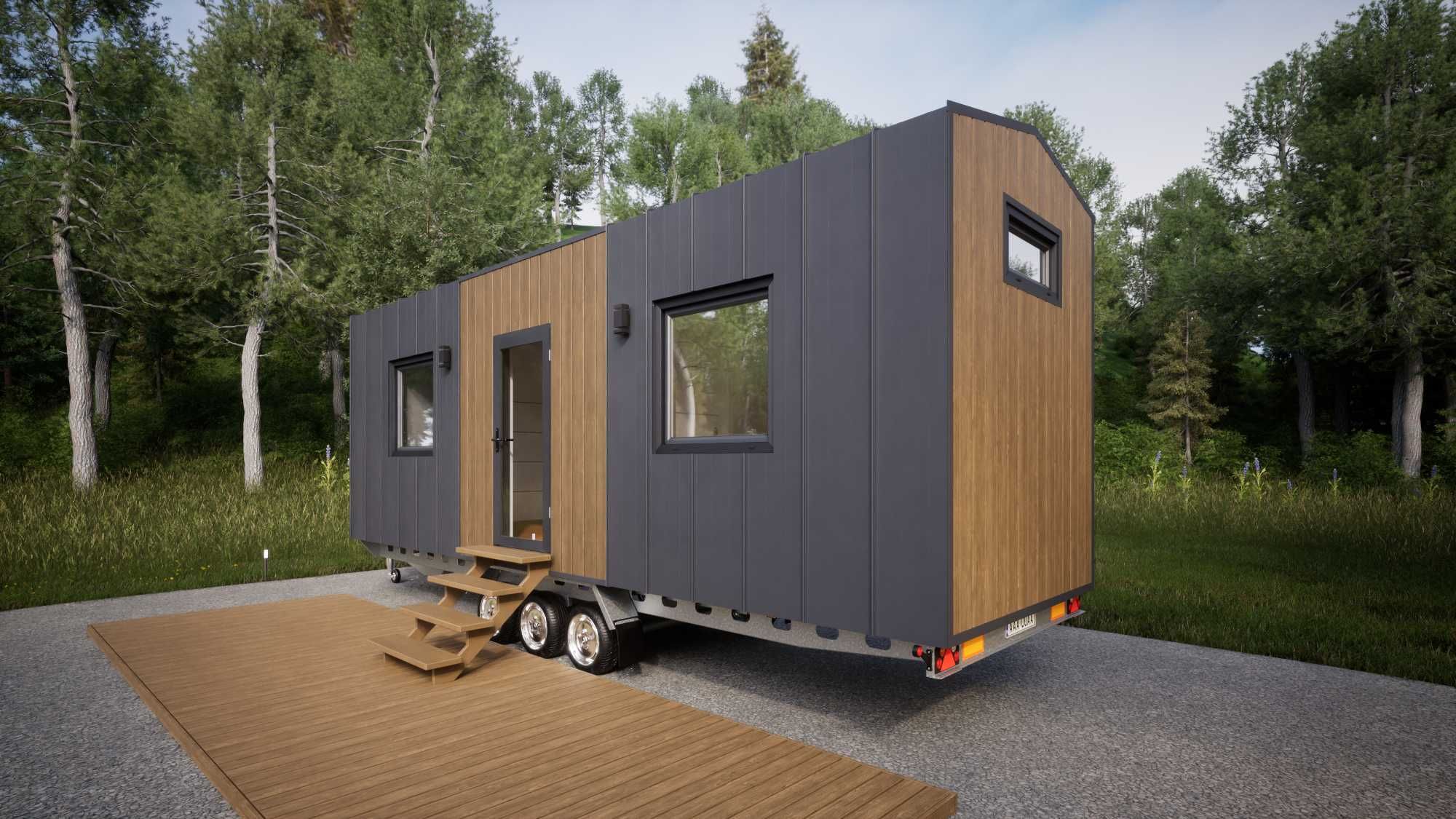 Gotowy domek mobilny tiny house 6 osobowy natura 2000 bez zgłoszeń 21m