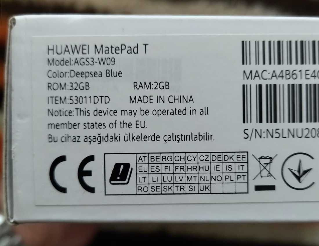 Tablet Huawei MatePad T 10s - como novo