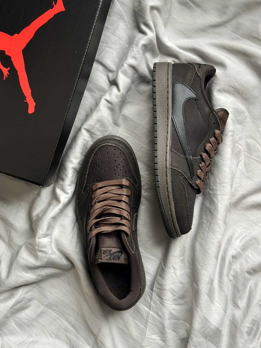 ‼️Кросівки Nike Air Jordan 1 Retro Low OG SP Travis Scott Velvet Brown