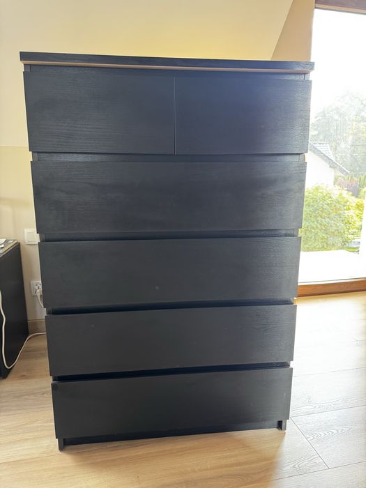 Komoda wenge, brązowo-czarna IKEA Malm