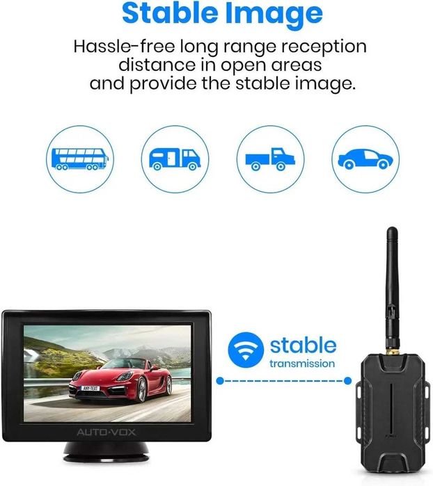 Комплект бездротової камери заднього виду AUTO-VOX M1W