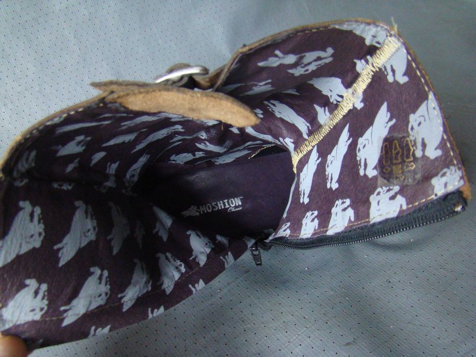 Сапожки с пряжками  МОSHION. 42 - 43р. боты в стиле HARLEY DAVIDSON