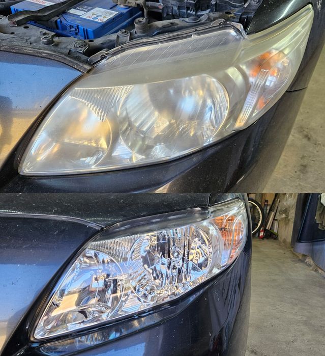 Полировка фар авто полірування покриття лаком