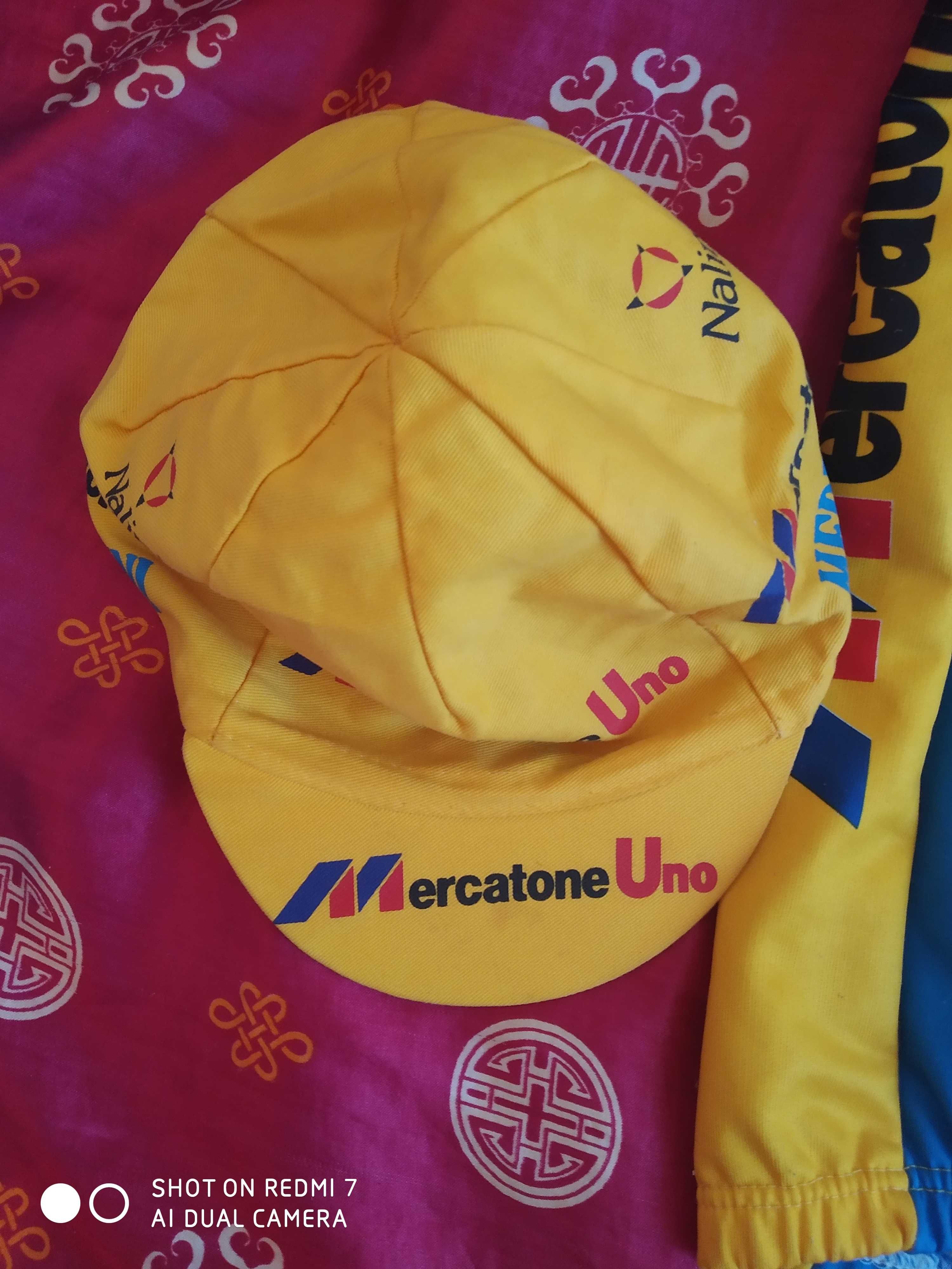 Mercatone Uno koszulka kolarska + czapka z daszkiem